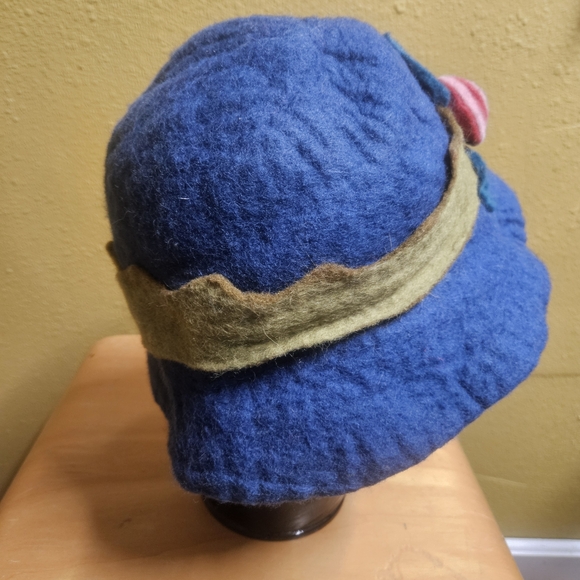 Blue Wool Blossom Hat By Rising Tide - Picture 3 of 4